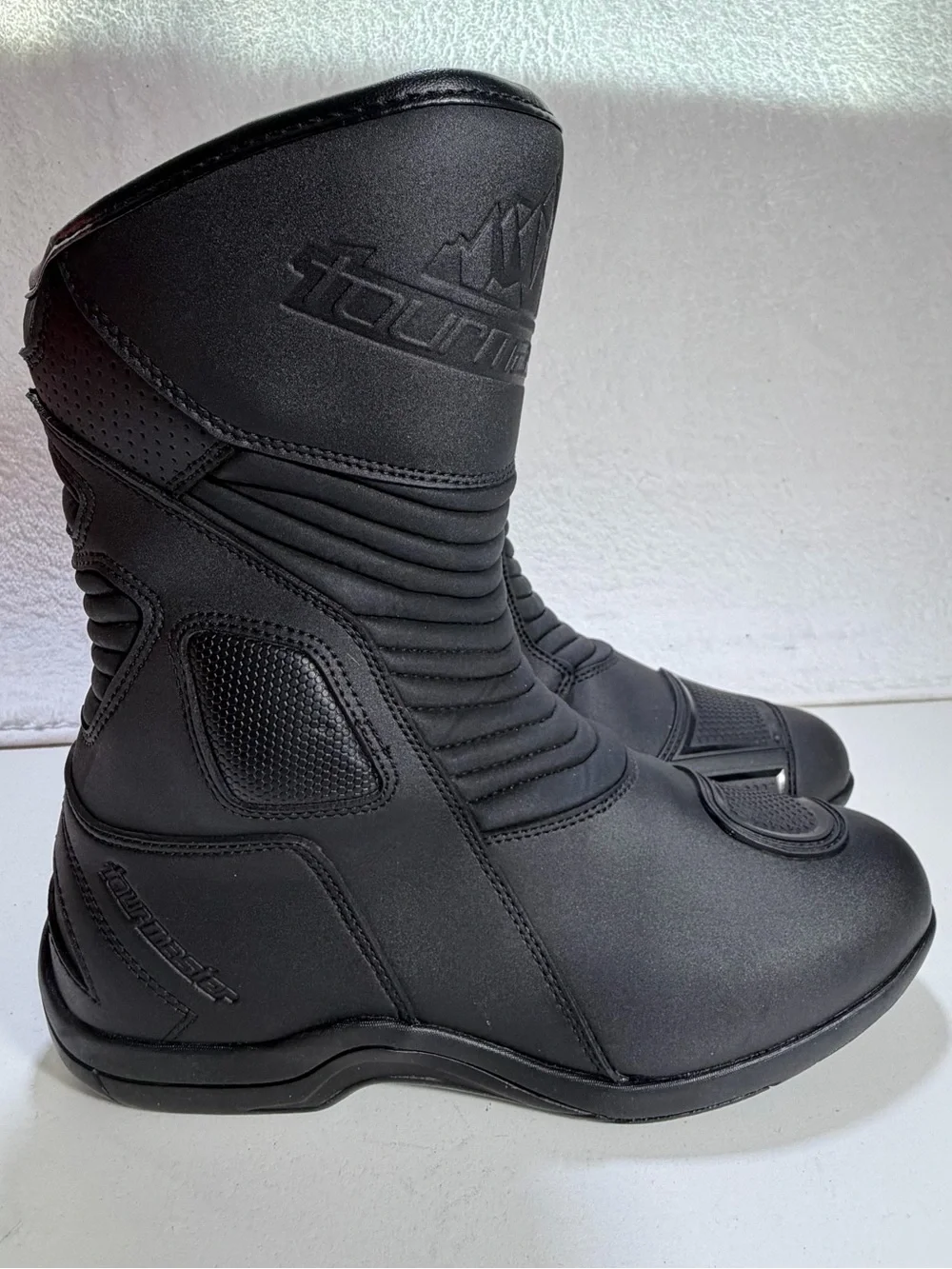 Tourmaster Solution WP Motorcycle Touring Boots Black Men’s 10 EU 44 Riding Boot